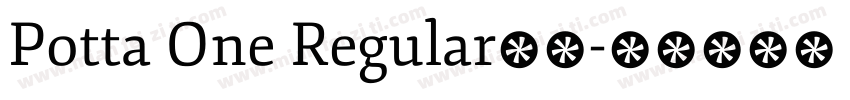 Potta One Regular两面字体转换